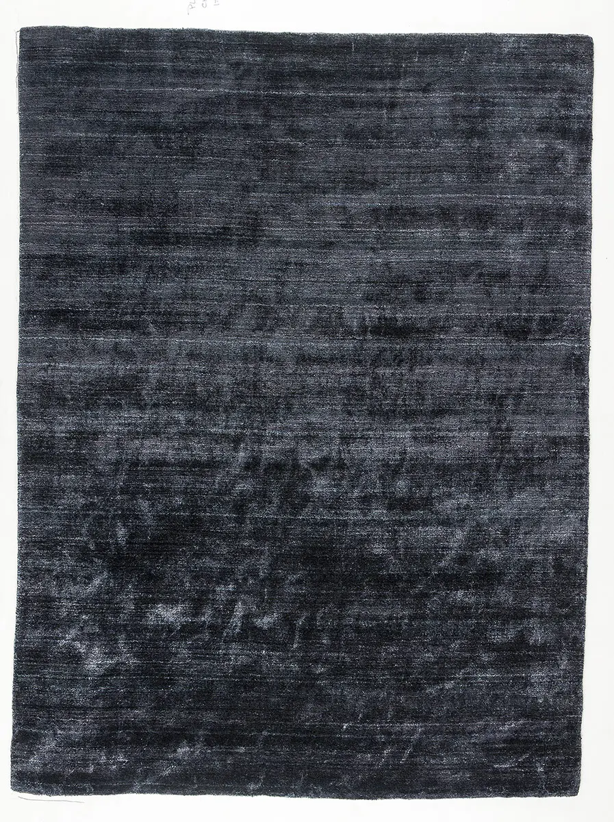 Modern Loom Blue Flatweave Silk Rug
