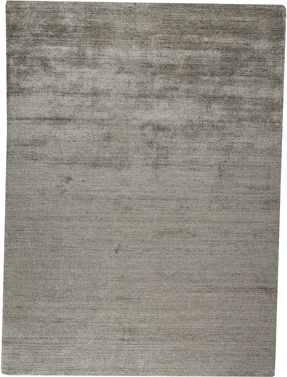Modern Loom Gray Flatweave Silk Rug 3