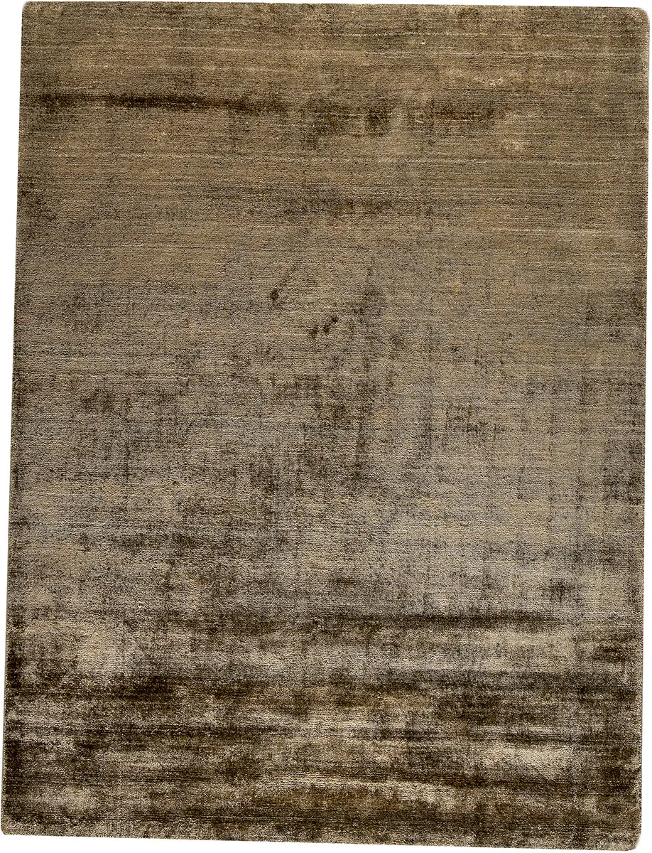 Modern Loom Brown Flatweave Silk Rug 2