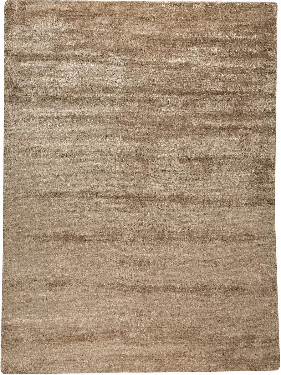 Modern Loom Beige Flatweave Silk Rug
