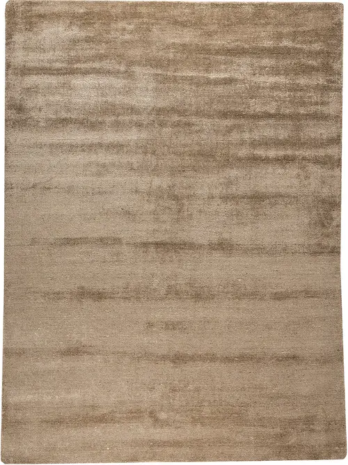 Modern Loom Beige Flatweave Silk Rug