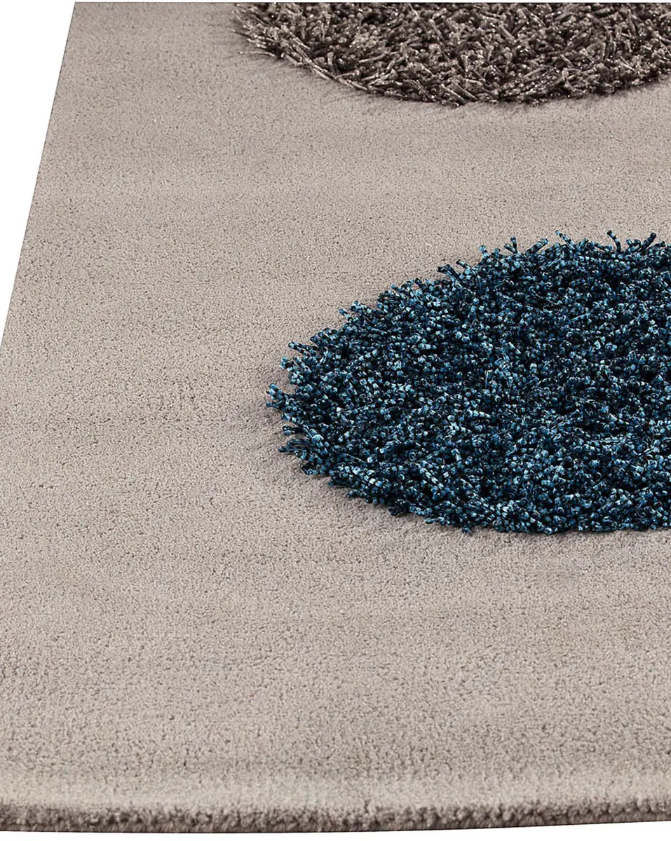 Modern Loom Orange Portola Grey Blue Rug