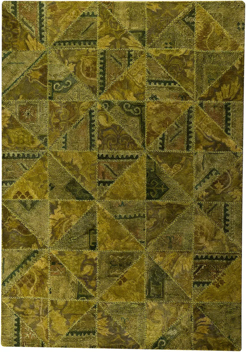 Modern Loom Vintage Tile Green Rug