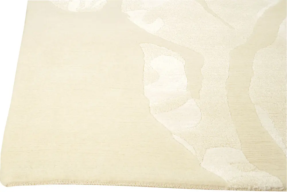 Modern Loom White Tibetan Wool Rug