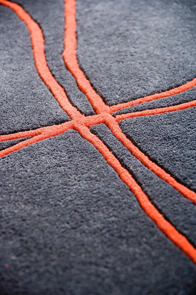 Modern Loom Blue Hilo Abstract Rug