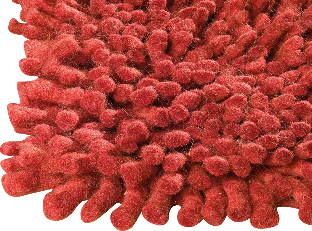 Modern Loom Red Shag Rug 6