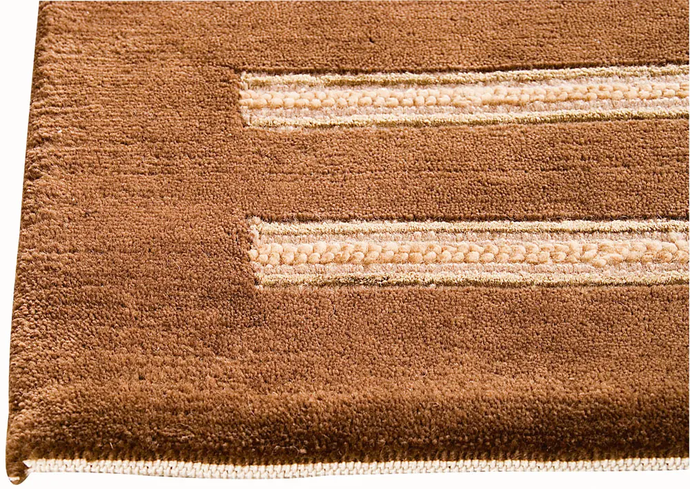 Modern Loom Brown Hilo Wool Rug 2