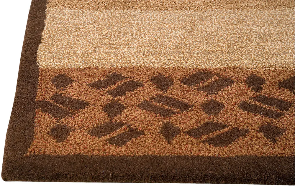 Modern Loom Brown Floral Rug