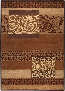 Modern Loom Brown Floral Rug