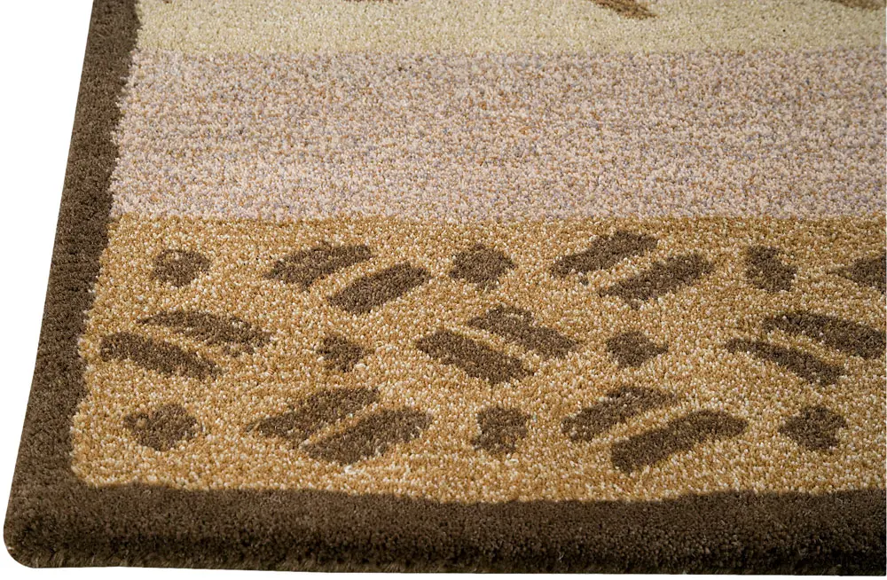 Modern Loom Brown Floral Rug 2