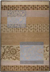 Modern Loom Brown Floral Rug 2