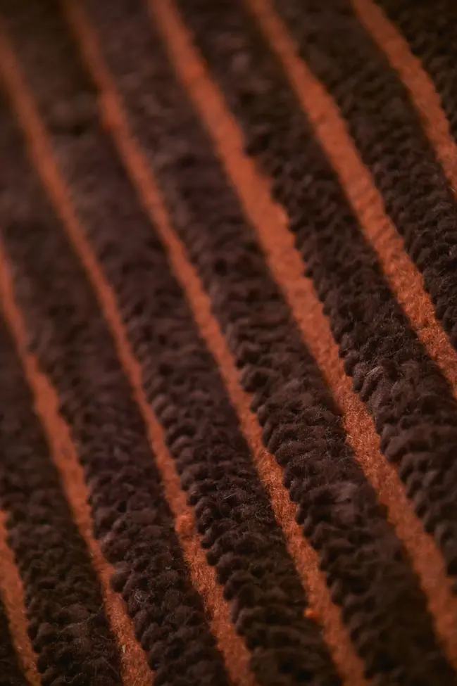 Modern Loom Red Hilo Striped Rug