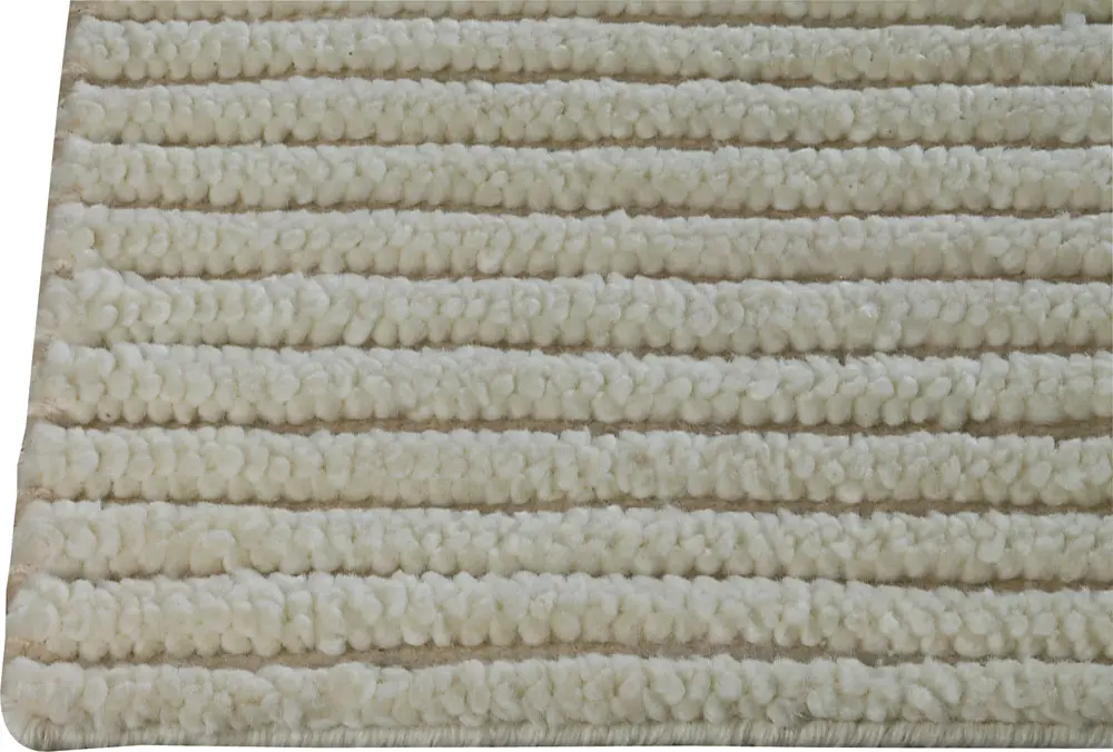 Modern Loom White Striped Hilo Clearance Rug