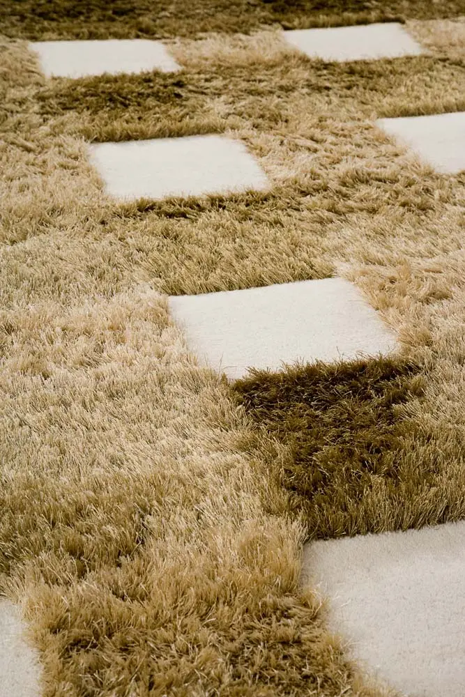 Modern Loom Beige Hilo Shag Rug