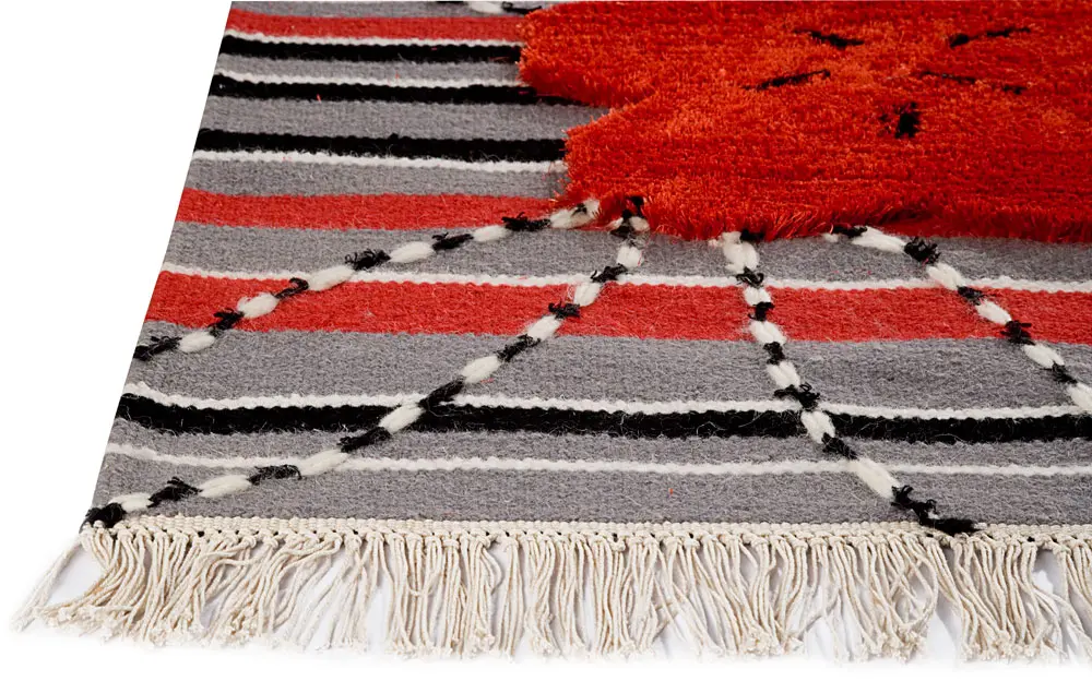 Modern Loom Red Hilo Flatweave Rug
