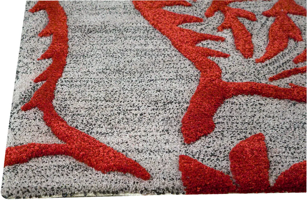 Modern Loom Red Hilo Wool Rug 4
