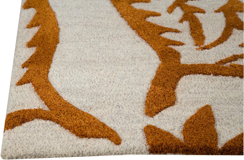 Modern Loom Beige Hilo Wool Rug