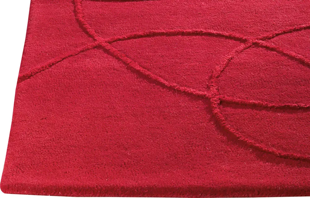 Modern Loom Red Hilo Wool Rug 5