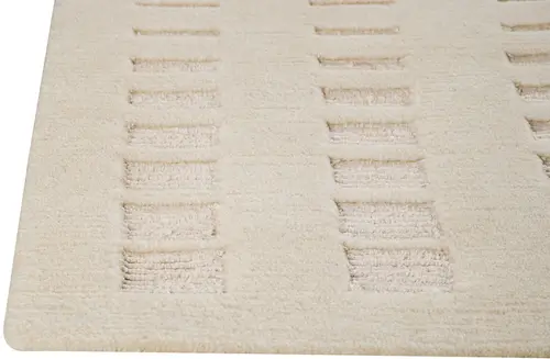 Modern Loom Beige Solid Color Hilo Rug