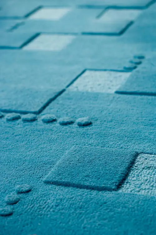 Modern Loom Blue Hilo Solid Color Rug