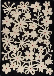 Modern Loom Beige Hilo Floral Rug