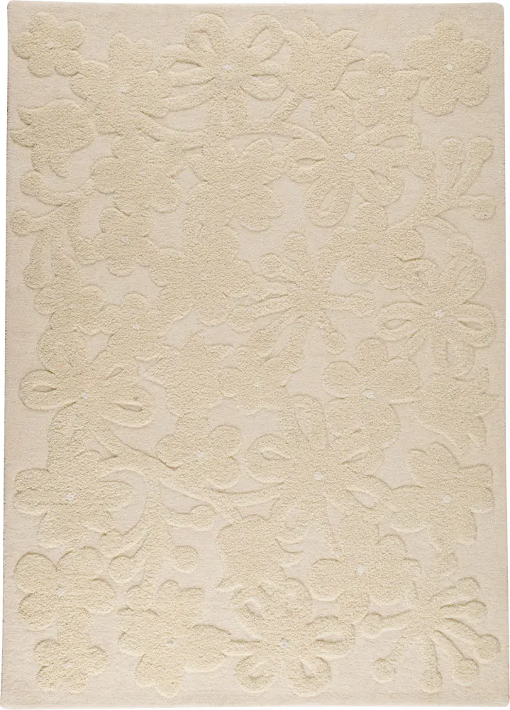Modern Loom Beige Hilo Floral Rug 2