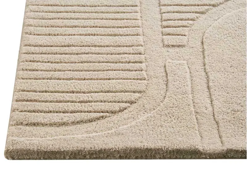 Modern Loom Beige Hilo Solid Color Rug 2