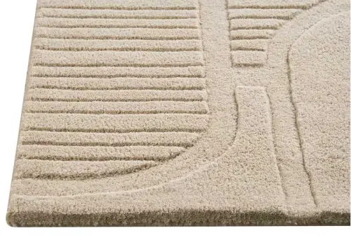 Modern Loom Beige Hilo Solid Color Rug 2
