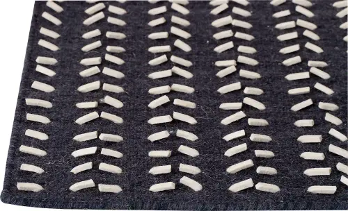 Modern Loom Black Hilo Flatweave Rug