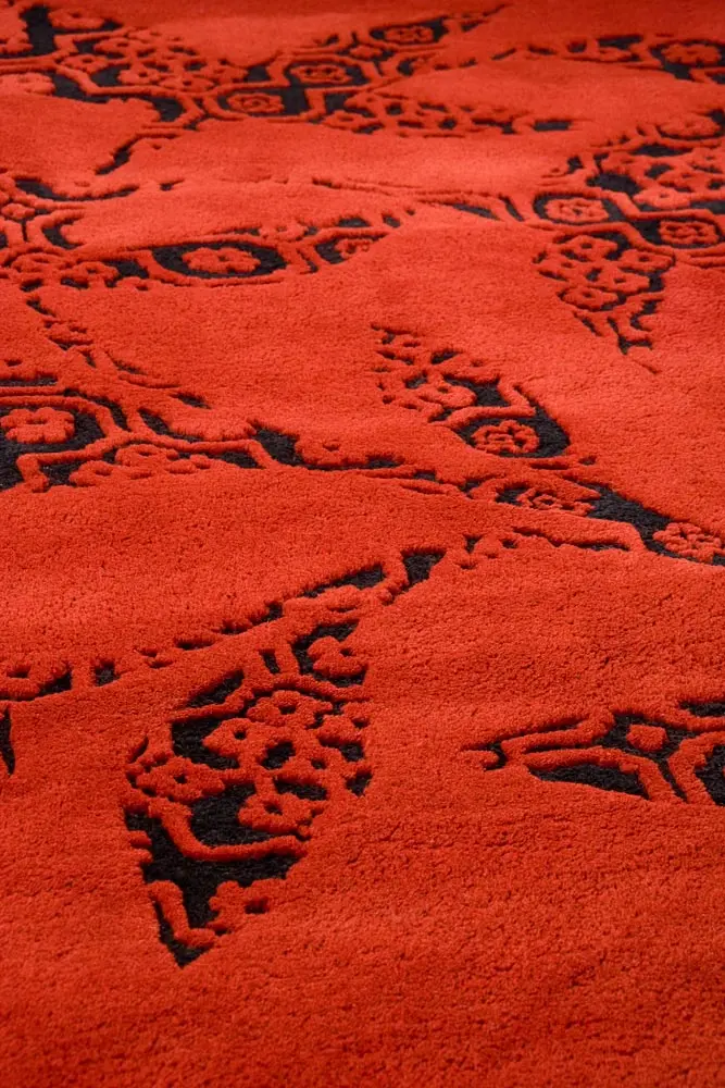 Modern Loom Red Hilo Rug 7