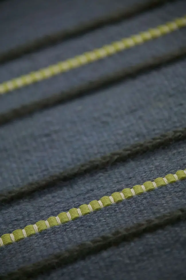 Modern Loom Blue Hilo Wool Clearance Rug