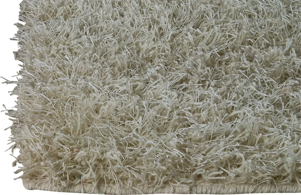 Modern Loom White Silk Rug