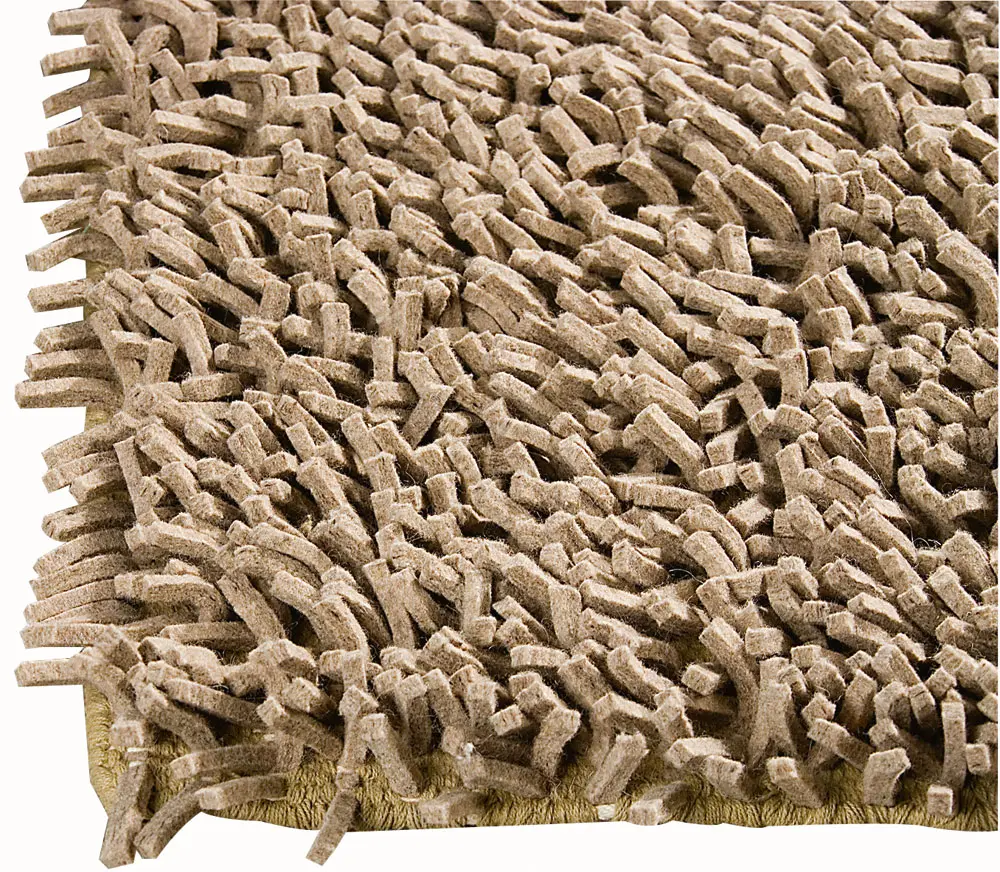Modern Loom Beige Shag Felt Rug