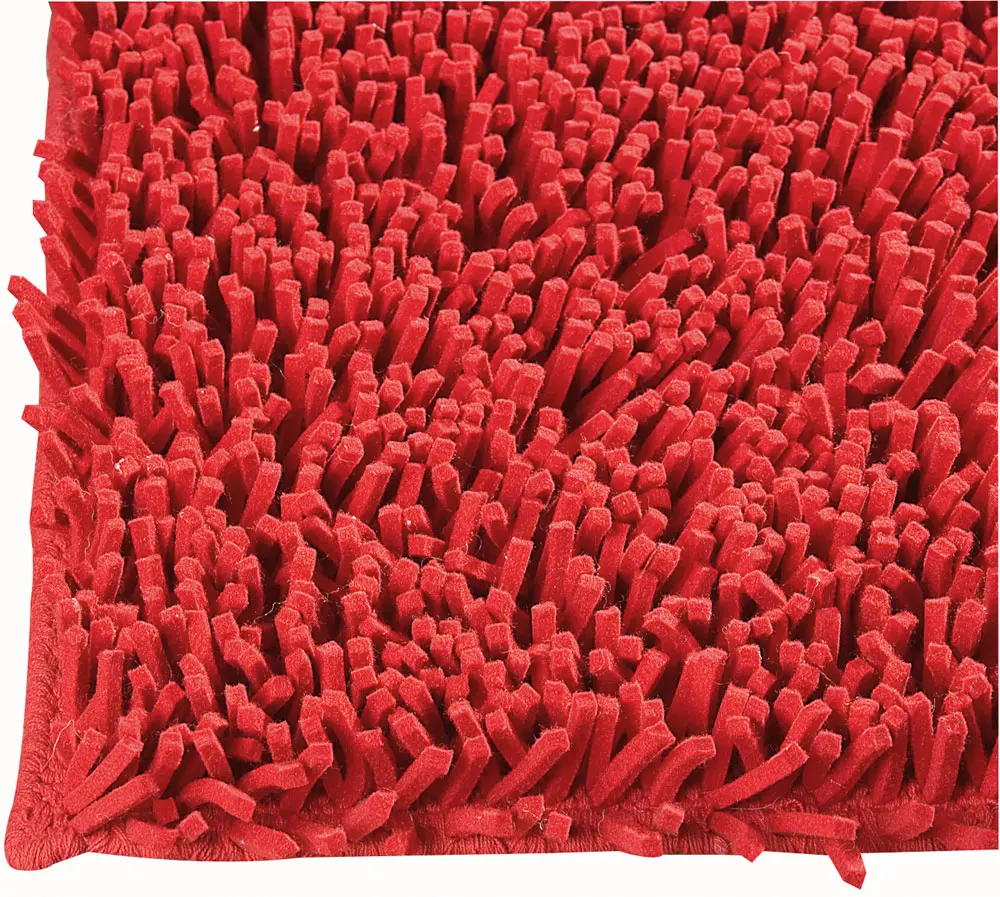 Modern Loom Red Shag Felt Rug