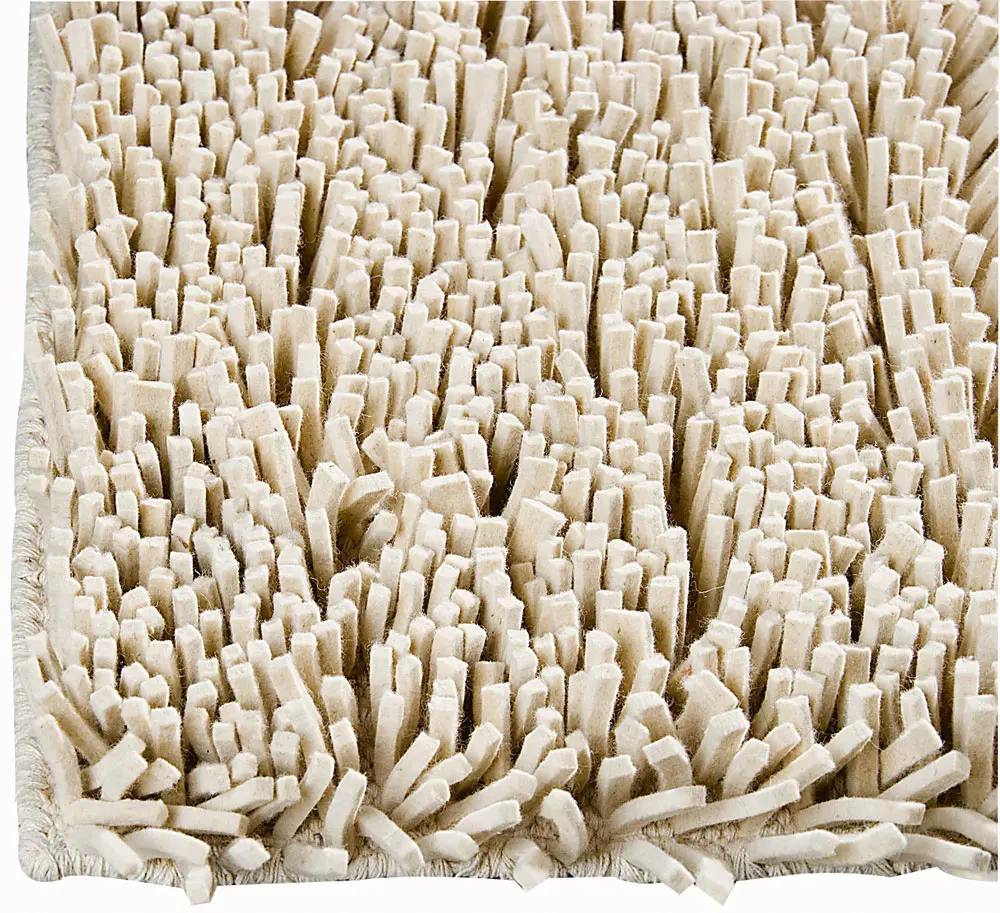 Modern Loom Beige Shag Felt Rug 2