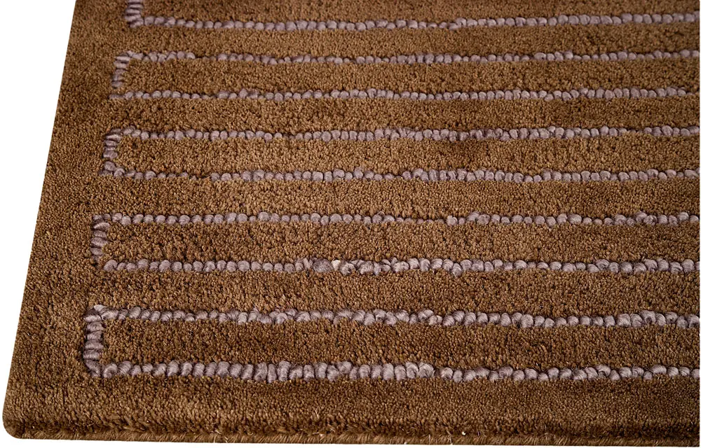 Modern Loom Brown Hilo Solid Color Rug 4
