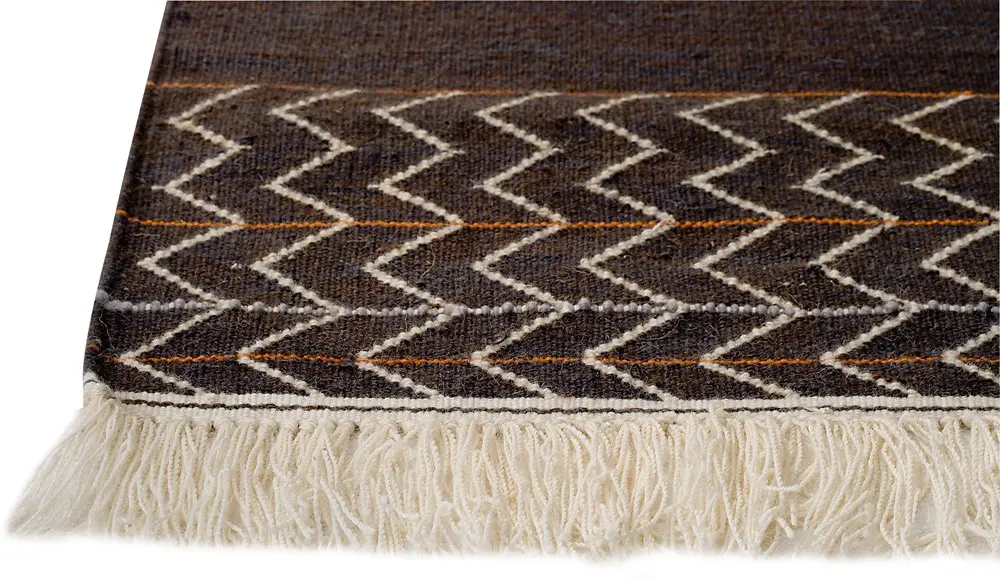 Modern Loom Red Patterned Wool Rug