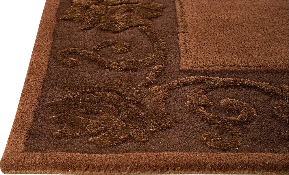 Modern Loom Brown Hilo Silk Rug