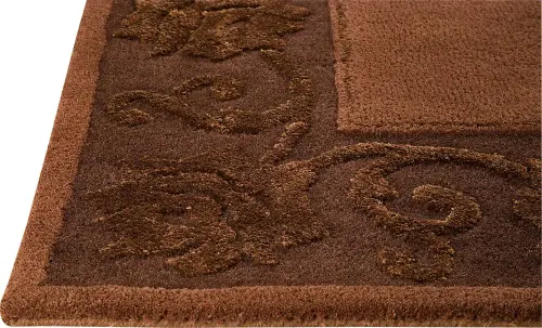 Modern Loom Brown Hilo Silk Rug