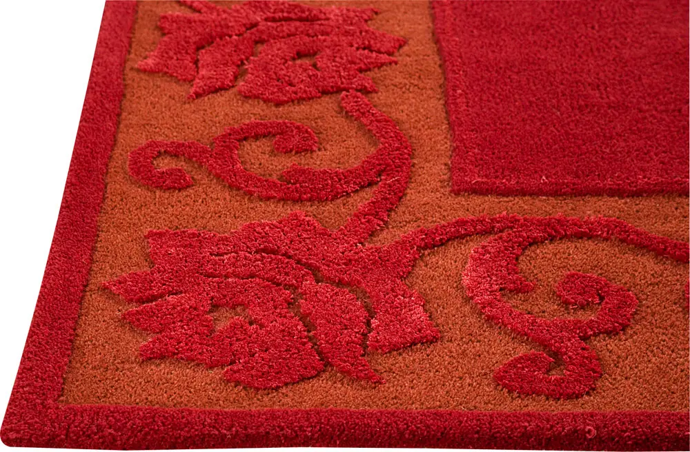 Modern Loom Red Hilo Silk Rug 2