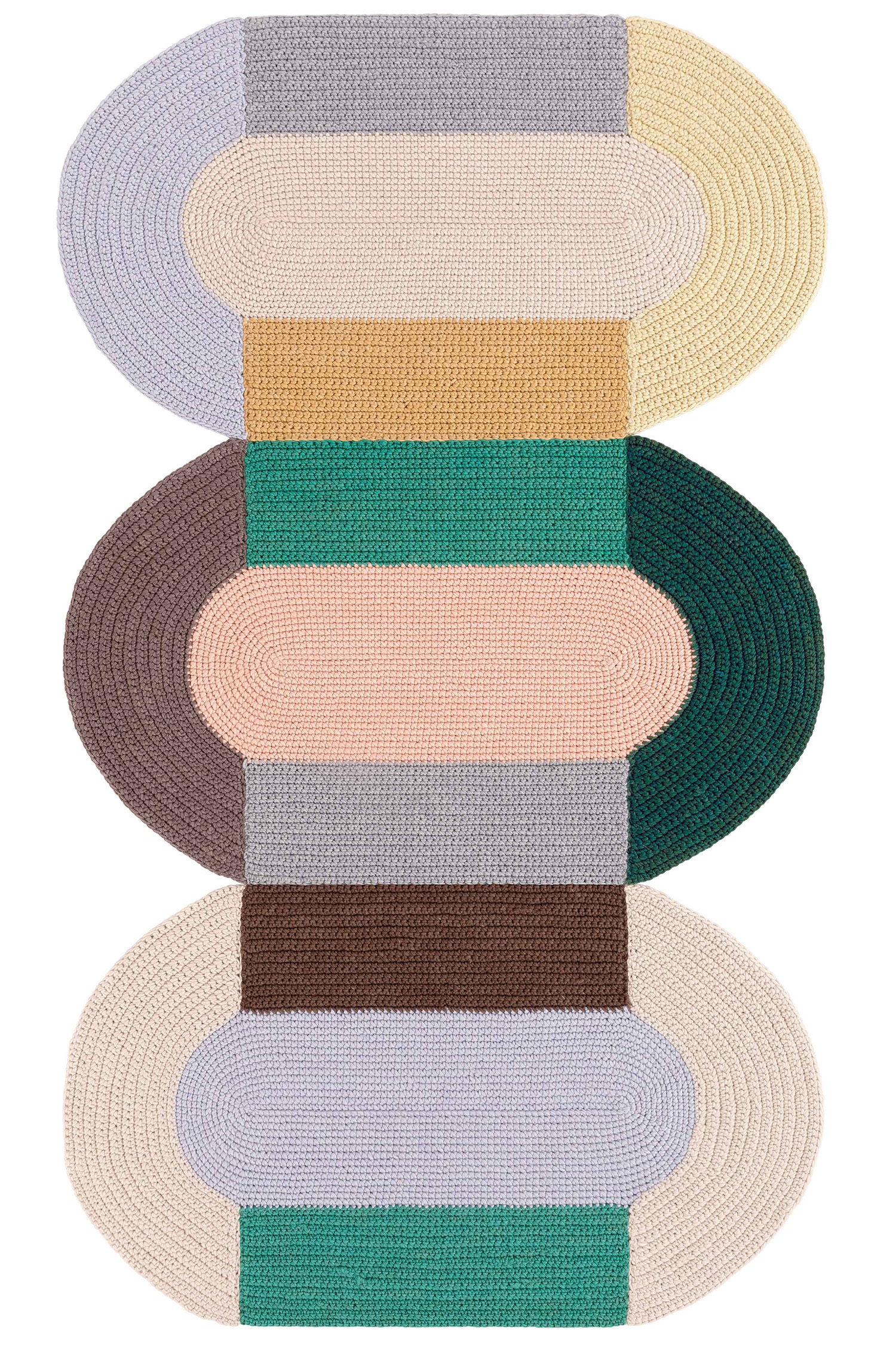 Gandia Blasco Crochet Trio Rug Multi-colored Product Image