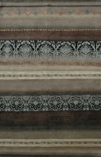 Tibet Rug Company Arabesque 1 Blue Hand Knotted Tibetan Wool Rug