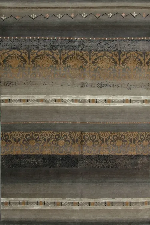 Tibet Rug Company Arabesque 2 Brown Hand Knotted Tibetan Wool Rug