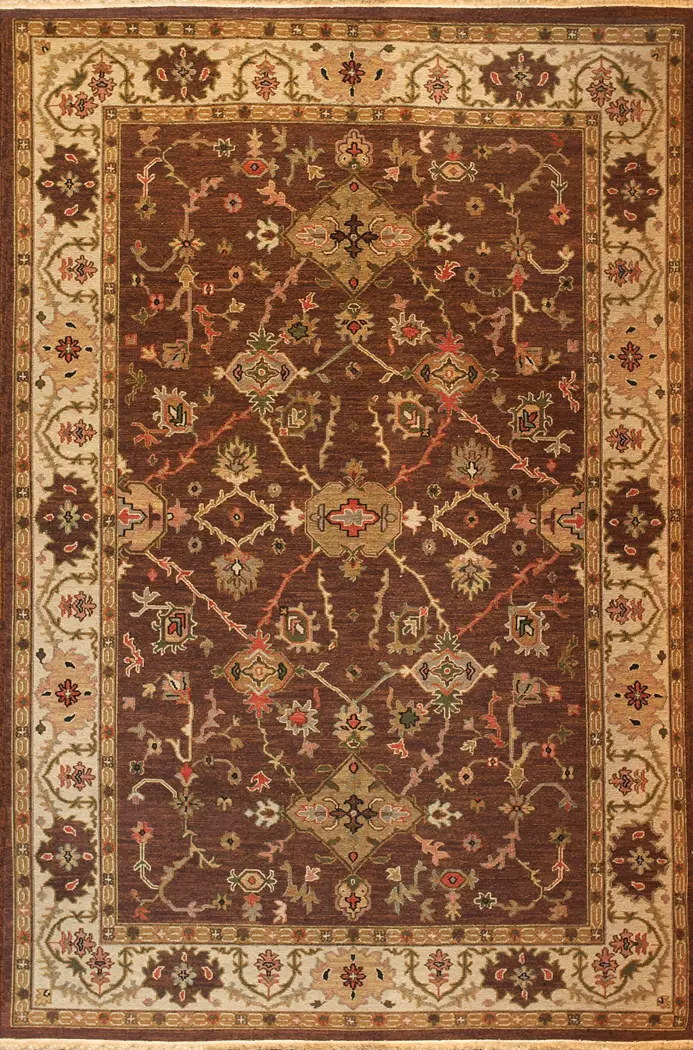 Tibet Rug Company Kazak 11 Brown Hand Knotted Tibetan Wool Rug