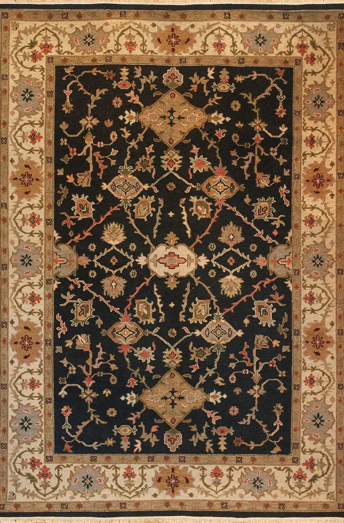 Tibet Rug Company Kazak 9 Black Hand Knotted Tibetan Wool Rug