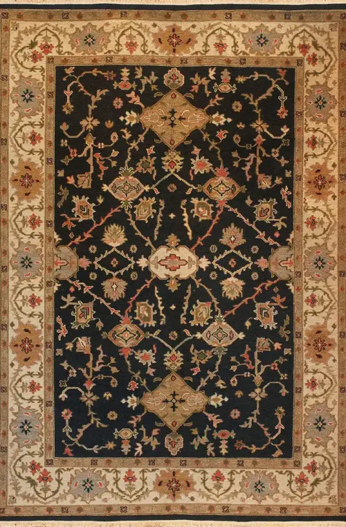Tibet Rug Company Kazak 9 Black Hand Knotted Tibetan Wool Rug