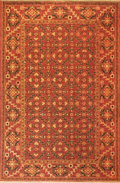 Tibet Rug Company Suzani 6 Red Hand Knotted Tibetan Wool Rug