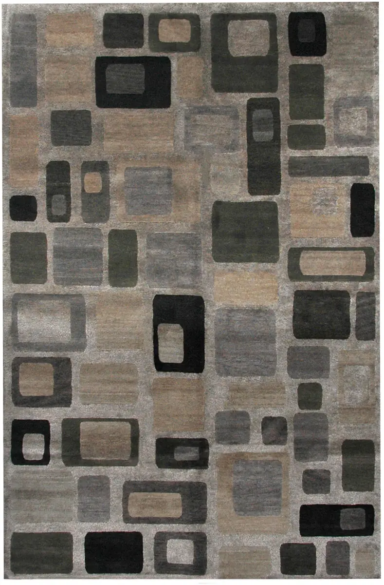 Tibet Rug Company Doors Of Perception Beige Hand Knotted Tibetan Wool Rug