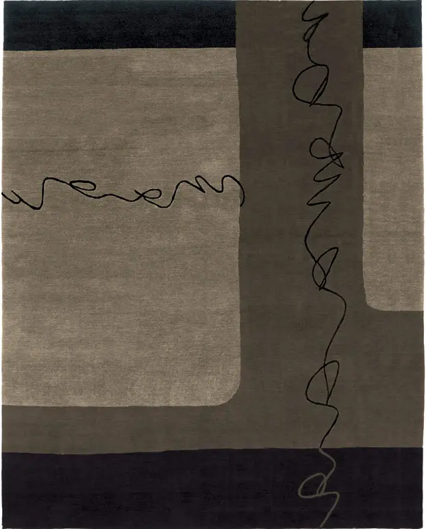 Tibet Rug Company Silkroad Gray Hand Knotted Tibetan Wool Rug