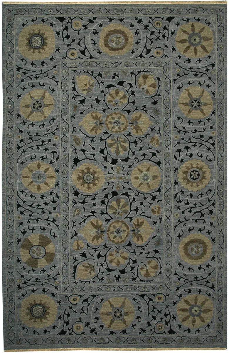 Tibet Rug Company Suzani 11 Beige Hand Knotted Tibetan Wool Rug